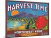 Harvest Time Apple Label - Yakima, WA-Lantern Press-Mounted Art Print