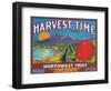 Harvest Time Apple Label - Yakima, WA-Lantern Press-Framed Art Print