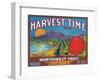 Harvest Time Apple Label - Yakima, WA-Lantern Press-Framed Art Print