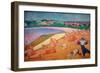 Harvest Time by the Sea, 1891 (Oil on Canvas)-Emile Bernard-Framed Giclee Print