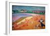 Harvest Time by the Sea, 1891 (Oil on Canvas)-Emile Bernard-Framed Giclee Print