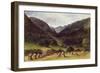 Harvest Time, Llyn Crafnant, North Wales, 1869 (W/C on Paper)-George Wallis-Framed Giclee Print