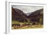 Harvest Time, Llyn Crafnant, North Wales, 1869 (W/C on Paper)-George Wallis-Framed Giclee Print