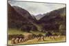 Harvest Time, Llyn Crafnant, North Wales, 1869 (W/C on Paper)-George Wallis-Mounted Giclee Print