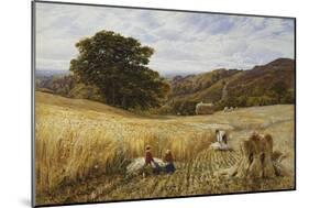 Harvest Time Near Holmbury Hill, Surrey-George Vicat Cole-Mounted Giclee Print