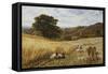 Harvest Time Near Holmbury Hill, Surrey-George Vicat Cole-Framed Stretched Canvas