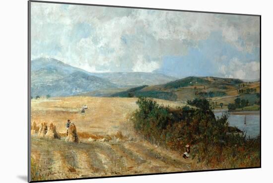 Harvest Time on the Conway River, C.1890-John William Buxton Knight-Mounted Giclee Print