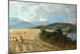 Harvest Time on the Conway River, C.1890-John William Buxton Knight-Mounted Giclee Print