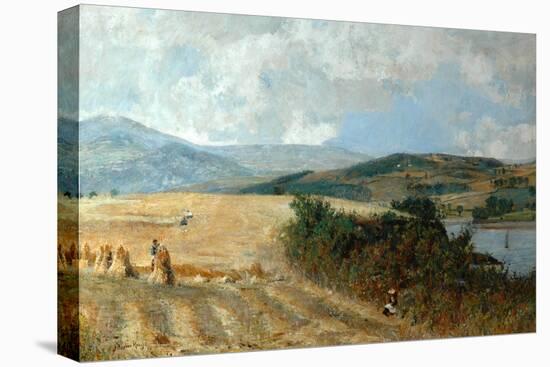 Harvest Time on the Conway River, C.1890-John William Buxton Knight-Stretched Canvas