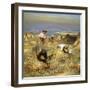 Harvest, Tying the Sheaves, 1902 (Oil on Canvas)-George Clausen-Framed Giclee Print