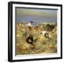 Harvest, Tying the Sheaves, 1902 (Oil on Canvas)-George Clausen-Framed Giclee Print