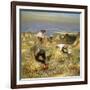 Harvest, Tying the Sheaves, 1902 (Oil on Canvas)-George Clausen-Framed Giclee Print