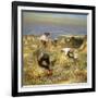 Harvest, Tying the Sheaves, 1902 (Oil on Canvas)-George Clausen-Framed Giclee Print