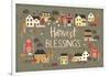 Harvest Village I Script-Laura Marshall-Framed Art Print