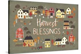 Harvest Village I Script-Laura Marshall-Stretched Canvas