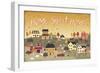 Harvest Village II Script-Laura Marshall-Framed Art Print