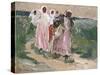 Harvest Women in Russia, 1928-Robert Sterl-Stretched Canvas