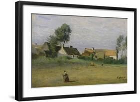 Harvest-Jean-Baptiste-Camille Corot-Framed Giclee Print