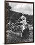 Harvester in Picardie, c.1900-Emile Frechon-Framed Photographic Print