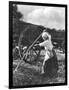 Harvester in Picardie, c.1900-Emile Frechon-Framed Photographic Print