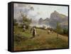 Harvesters by the Chiemsee, 1912-Joseph Wopfner-Framed Stretched Canvas