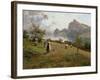 Harvesters by the Chiemsee, 1912-Joseph Wopfner-Framed Giclee Print