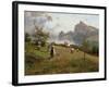 Harvesters by the Chiemsee, 1912-Joseph Wopfner-Framed Giclee Print