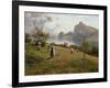 Harvesters by the Chiemsee, 1912-Joseph Wopfner-Framed Giclee Print