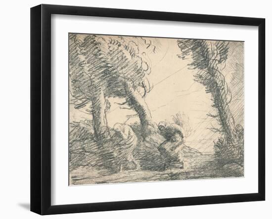 'Harvesters Surprised by the Storm', c1900, (1923)-Alphonse Legros-Framed Giclee Print