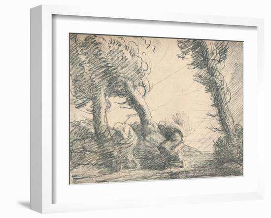 'Harvesters Surprised by the Storm', c1900, (1923)-Alphonse Legros-Framed Giclee Print