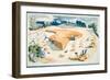 Harvesting, 1940S (Colour Litho)-John Northcote Nash-Framed Giclee Print