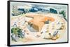 Harvesting, 1940S (Colour Litho)-John Northcote Nash-Framed Stretched Canvas