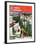 "Harvesting Christmas Trees," Country Gentleman Cover, December 1, 1942-Francis Chase-Framed Giclee Print