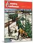 "Harvesting Christmas Trees," Country Gentleman Cover, December 1, 1942-Francis Chase-Mounted Giclee Print