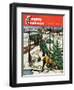 "Harvesting Christmas Trees," Country Gentleman Cover, December 1, 1942-Francis Chase-Framed Giclee Print