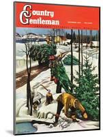 "Harvesting Christmas Trees," Country Gentleman Cover, December 1, 1942-Francis Chase-Mounted Giclee Print
