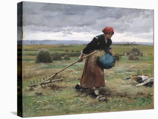 Harvesting, circa 1885-Julien Dupre-Stretched Canvas