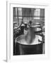 Harvesting Curd from the Whey, and Lifting Curd Out of Copper Kettles-null-Framed Photographic Print