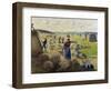 Harvesting Hay, Eragny; La Recolte Des Foins, Eragny, C.1887-Camille Pissarro-Framed Giclee Print