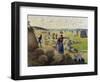 Harvesting Hay, Eragny; La Recolte Des Foins, Eragny, C.1887-Camille Pissarro-Framed Giclee Print