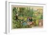 Harvesting Hops in French Switzerland-null-Framed Giclee Print