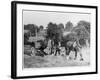 Harvesting in Kent with a Pair of Shire Horses-null-Framed Art Print