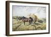 Harvesting in Picardy-R. Beavis-Framed Giclee Print