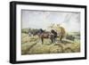 Harvesting in Picardy-R. Beavis-Framed Giclee Print