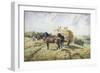 Harvesting in Picardy-R. Beavis-Framed Giclee Print