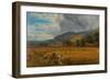 Harvesting in the Thames Valley, 1888 (Oil on Canvas)-George Vicat Cole-Framed Giclee Print