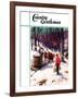 "Harvesting Maple Sap," Country Gentleman Cover, March 1, 1940-B. Summers-Framed Giclee Print