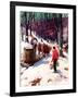 "Harvesting Maple Sap,"March 1, 1940-B. Summers-Framed Giclee Print