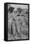 Harvesting - Member of the Leicester Women's Volunteer Reserve Helping a Farmer-English Photographer-Framed Stretched Canvas