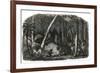 Harvesting of rubber in the forests of Brazil-French School-Framed Giclee Print